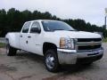 2009 Summit White Chevrolet Silverado 3500HD Work Truck Crew Cab Dually  photo #4