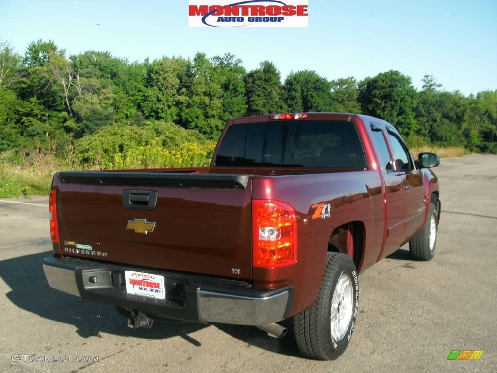 2009 Silverado 1500 LT Extended Cab 4x4 - Deep Ruby Red Metallic / Ebony photo #3