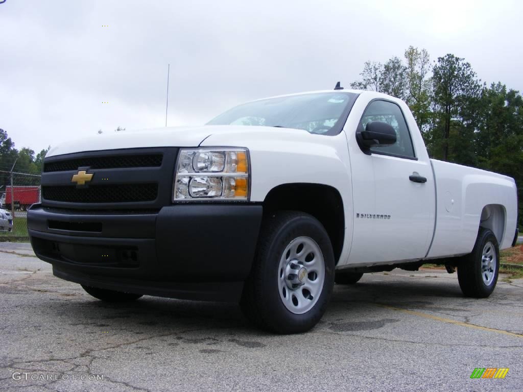 2009 Silverado 1500 Regular Cab - Summit White / Dark Titanium photo #2