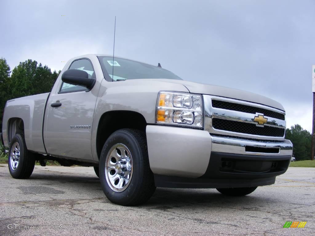 2009 Silverado 1500 LS Regular Cab - Silver Birch Metallic / Dark Titanium photo #4