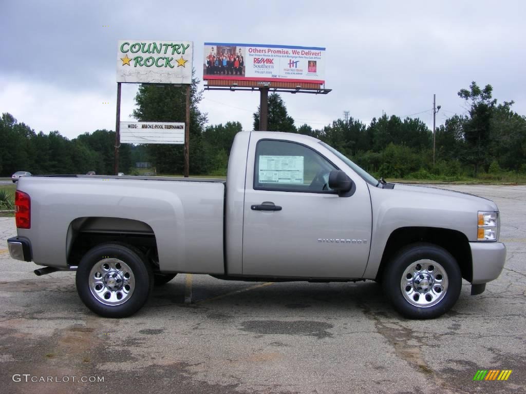 2009 Silverado 1500 LS Regular Cab - Silver Birch Metallic / Dark Titanium photo #5