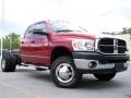2007 Inferno Red Crystal Pearl Dodge Ram 3500 SLT Quad Cab Chassis  photo #1