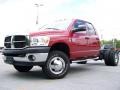 2007 Inferno Red Crystal Pearl Dodge Ram 3500 SLT Quad Cab Chassis  photo #5