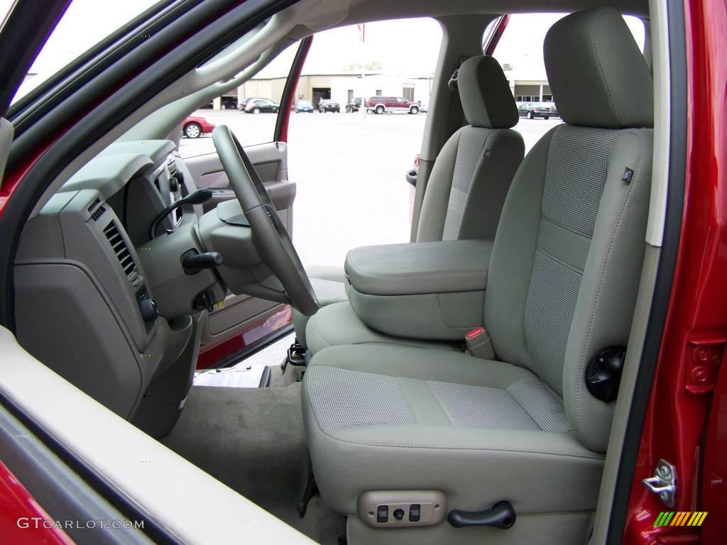 2007 Ram 3500 SLT Quad Cab Chassis - Inferno Red Crystal Pearl / Khaki photo #8