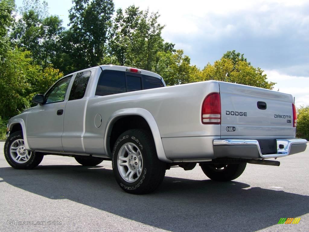 2004 Dakota SLT Club Cab - Bright Silver Metallic / Dark Slate Gray photo #4