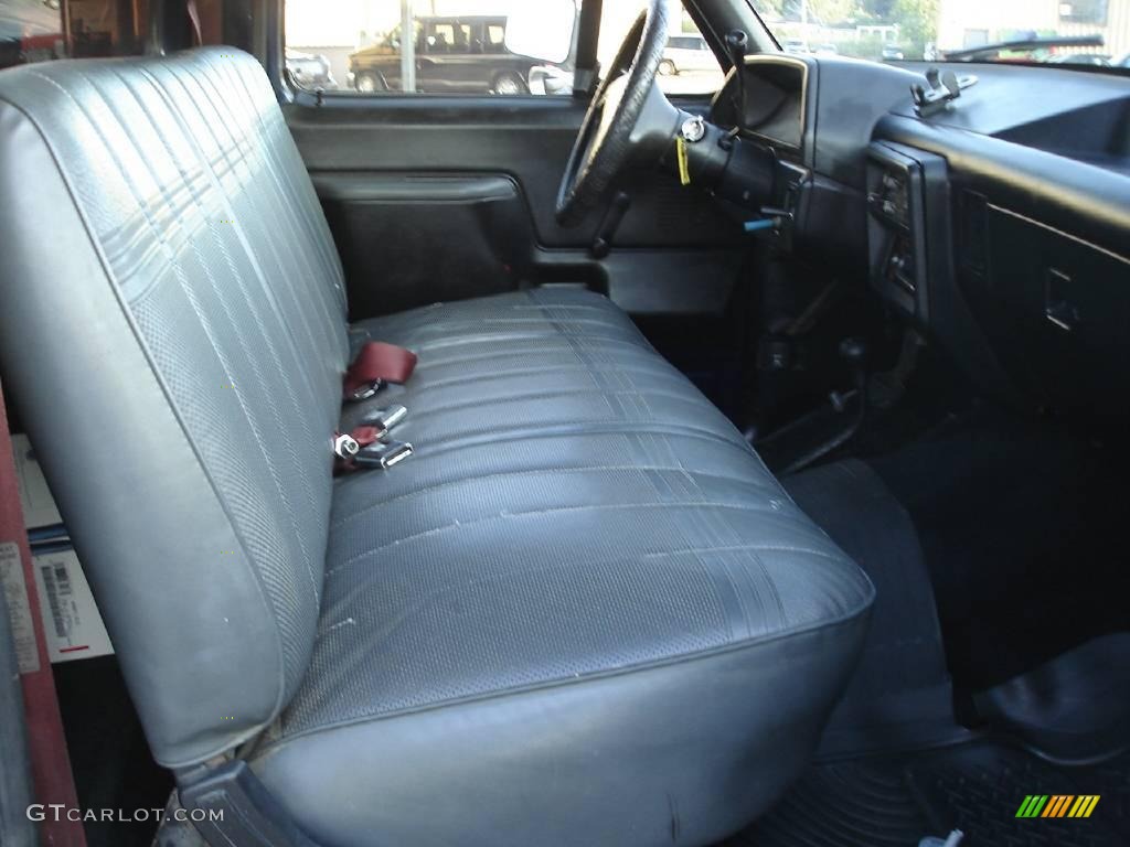 Dark Charcoal Interior 1991 Ford F250 Regular Cab 4x4 Photo #17127635