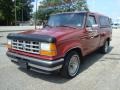 1992 Medium Cabernet Red Metallic Ford Ranger XLT Regular Cab  photo #7