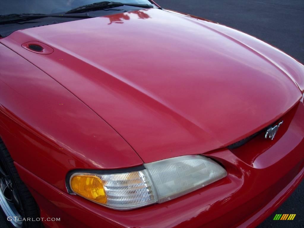 1996 Mustang GT Convertible - Rio Red / Black/Beige photo #8