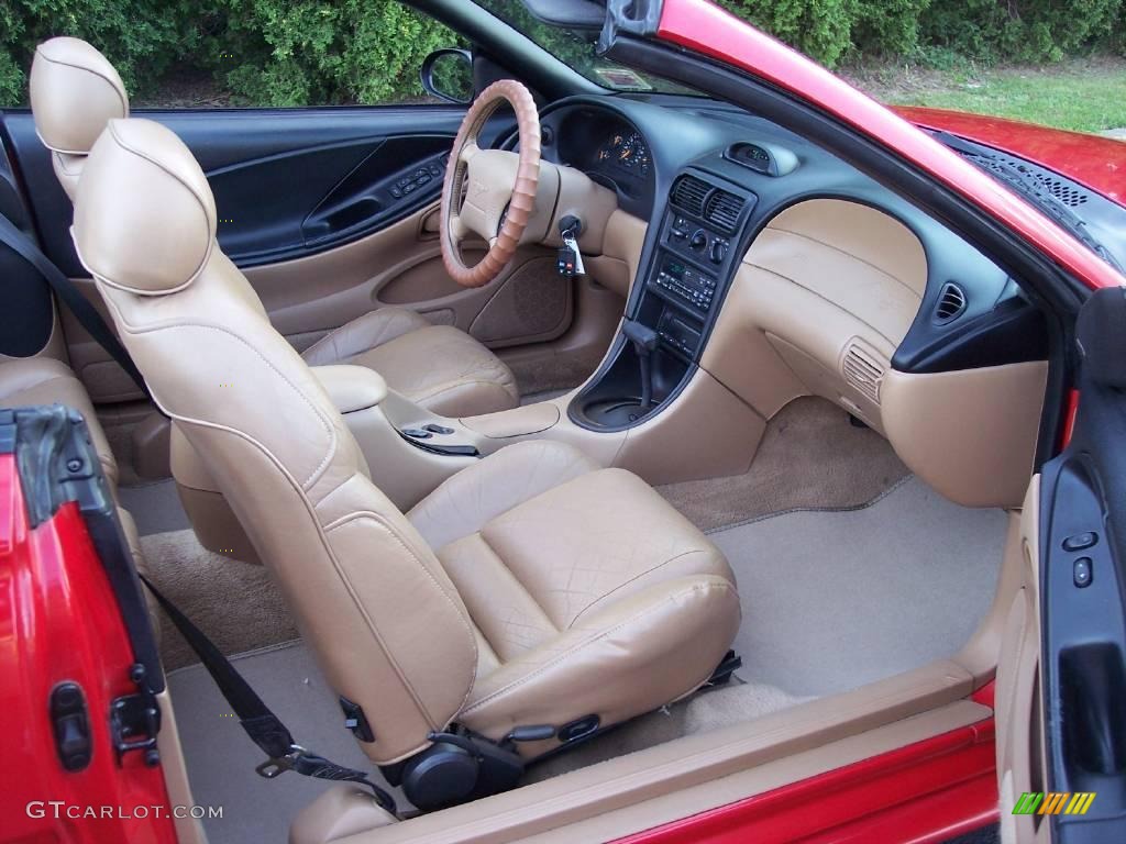 1996 Mustang GT Convertible - Rio Red / Black/Beige photo #33