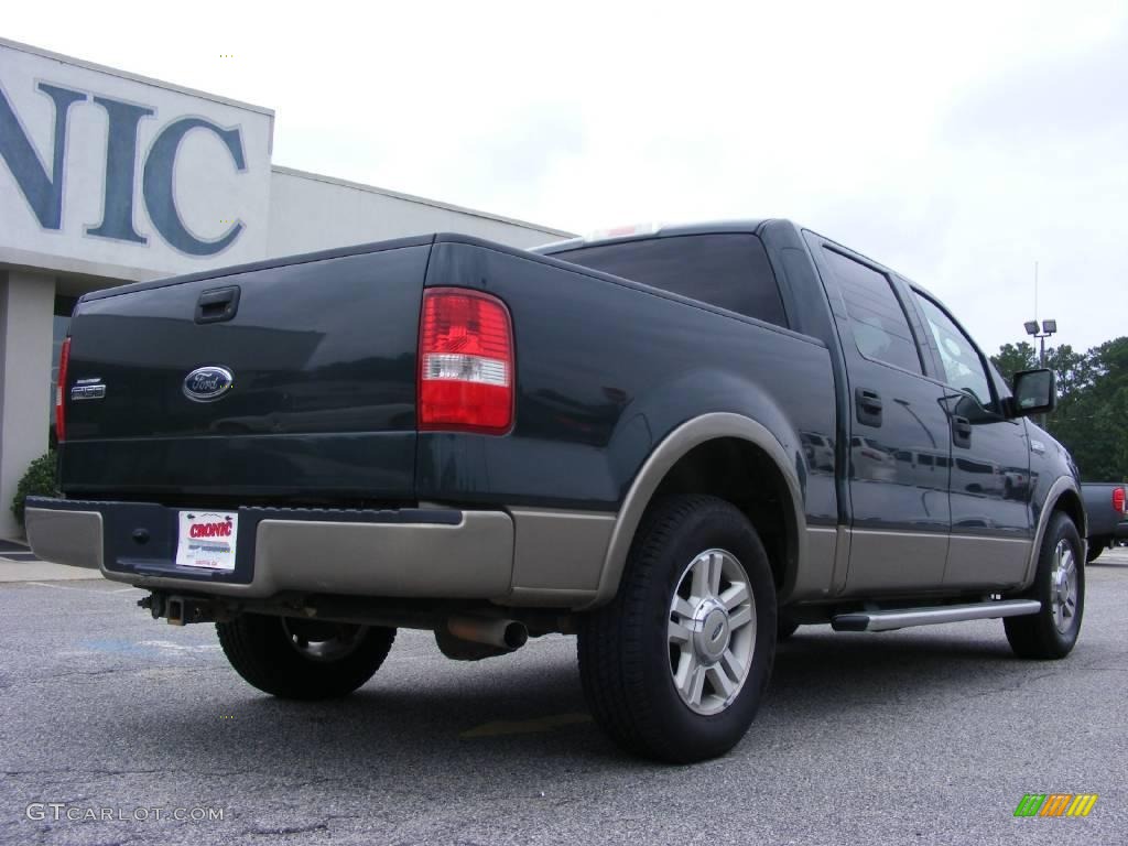 2004 F150 Lariat SuperCrew - Aspen Green Metallic / Tan photo #8