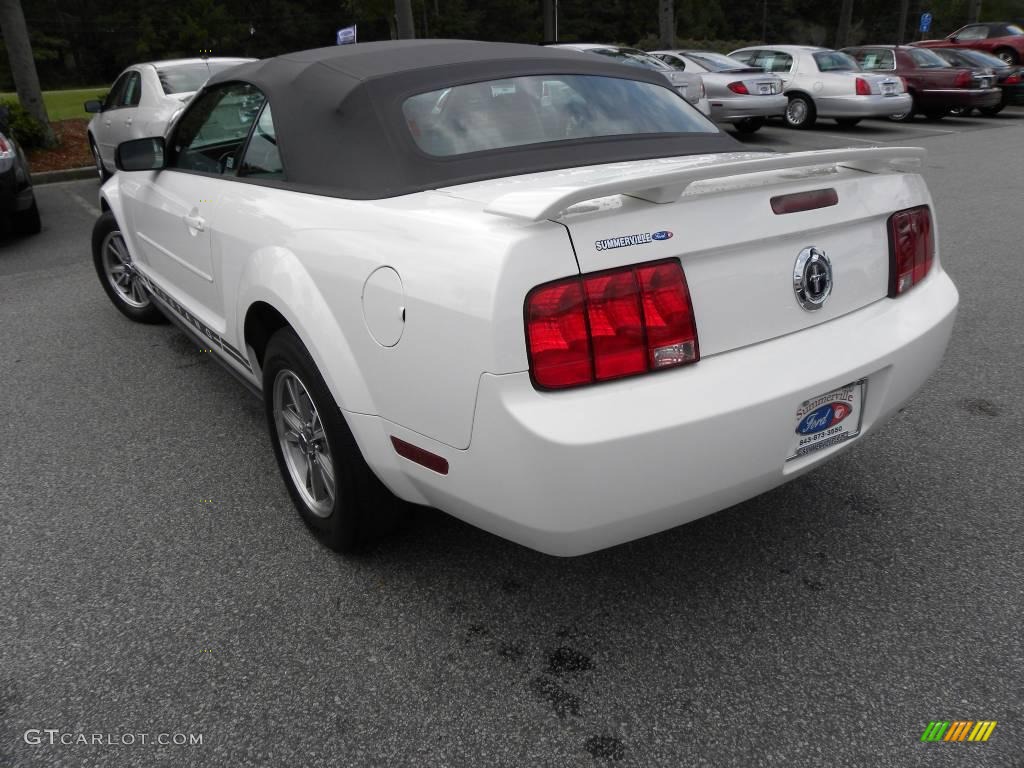 2005 Mustang V6 Premium Convertible - Performance White / Light Graphite photo #12
