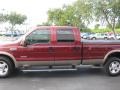 2005 Dark Toreador Red Metallic Ford F350 Super Duty Lariat Crew Cab  photo #3