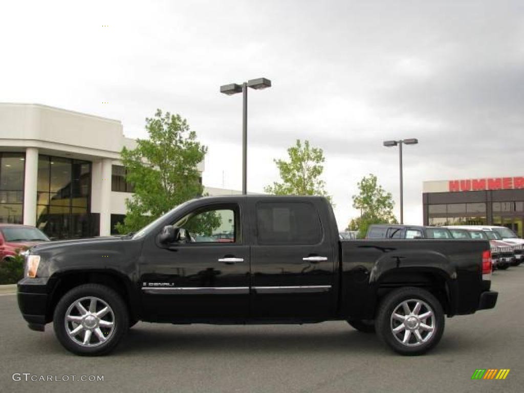 2008 Sierra 1500 Denali Crew Cab AWD - Onyx Black / Cocoa/Light Cashmere photo #1