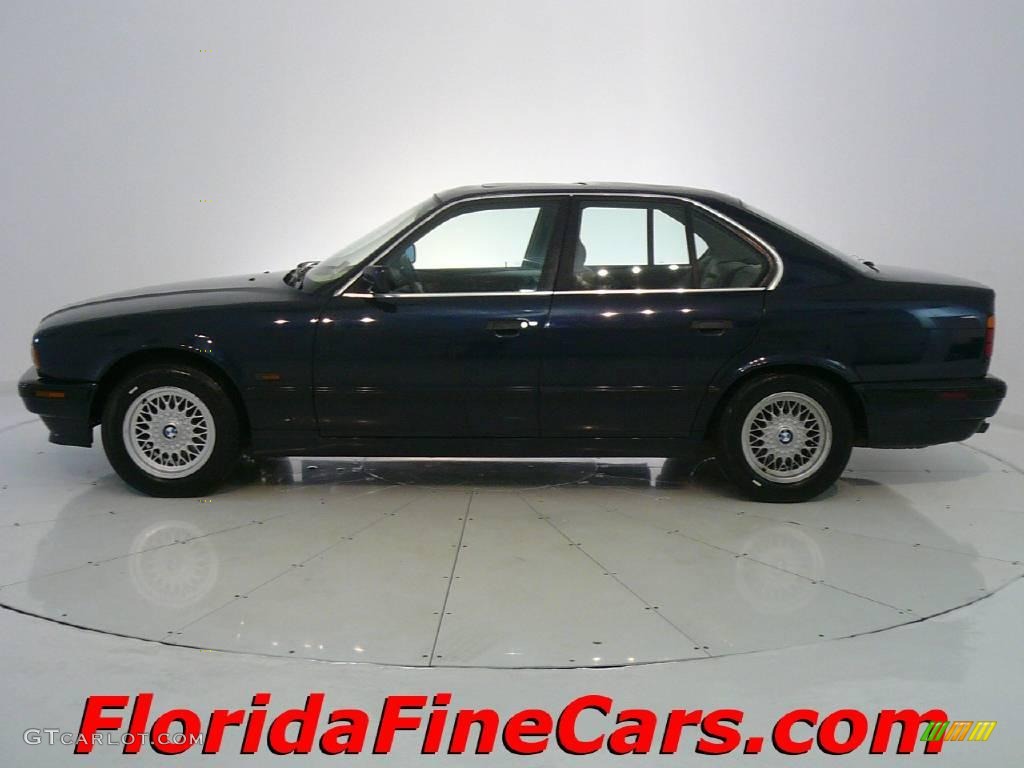 1995 5 Series 525i Sedan - Orient Blue Metallic / Beige photo #3