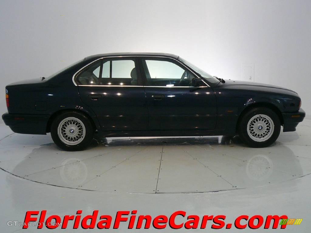 1995 5 Series 525i Sedan - Orient Blue Metallic / Beige photo #4