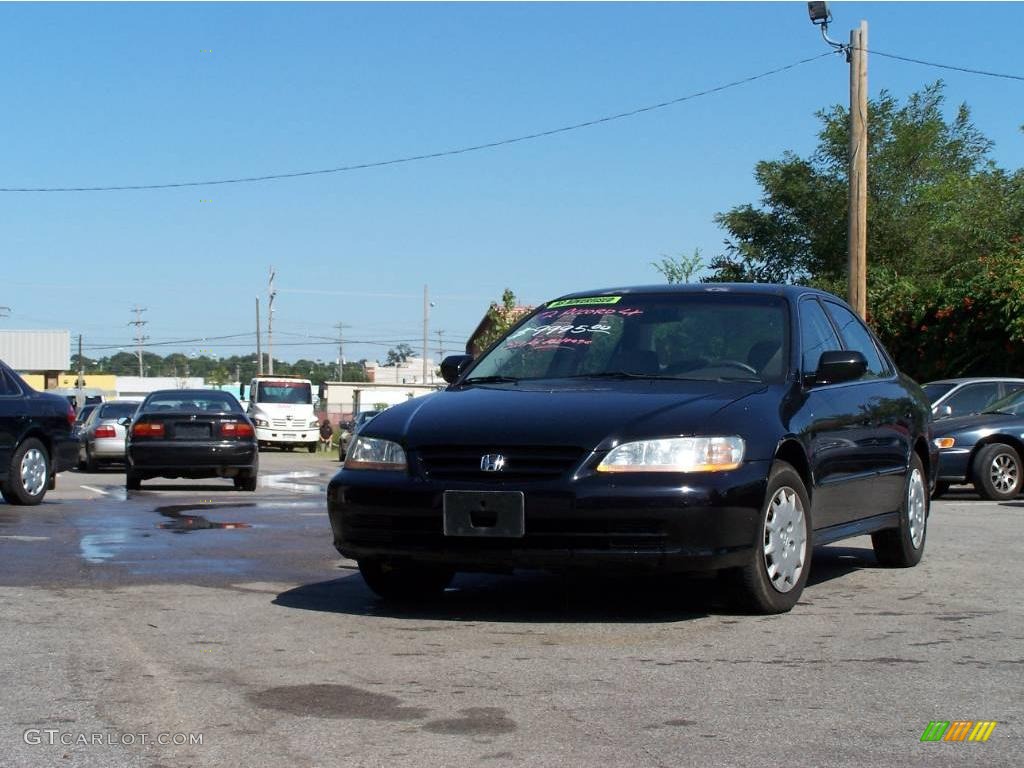 2002 Accord LX Sedan - Nighthawk Black Pearl / Quartz Gray photo #2