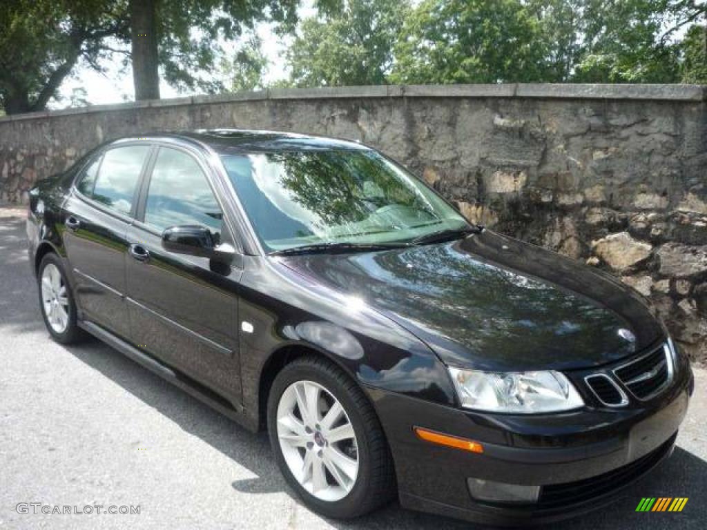 2007 9-3 2.0T Sport Sedan - Black / Black/Gray photo #1