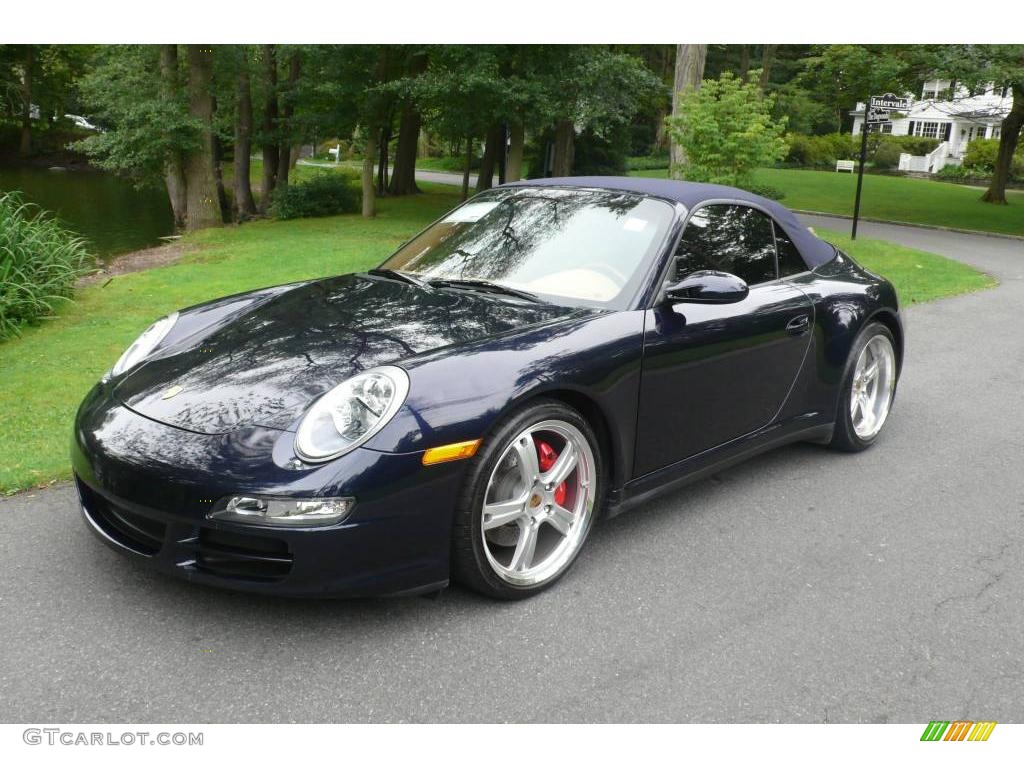 2007 911 Carrera 4S Cabriolet - Midnight Blue Metallic / Sand Beige photo #1