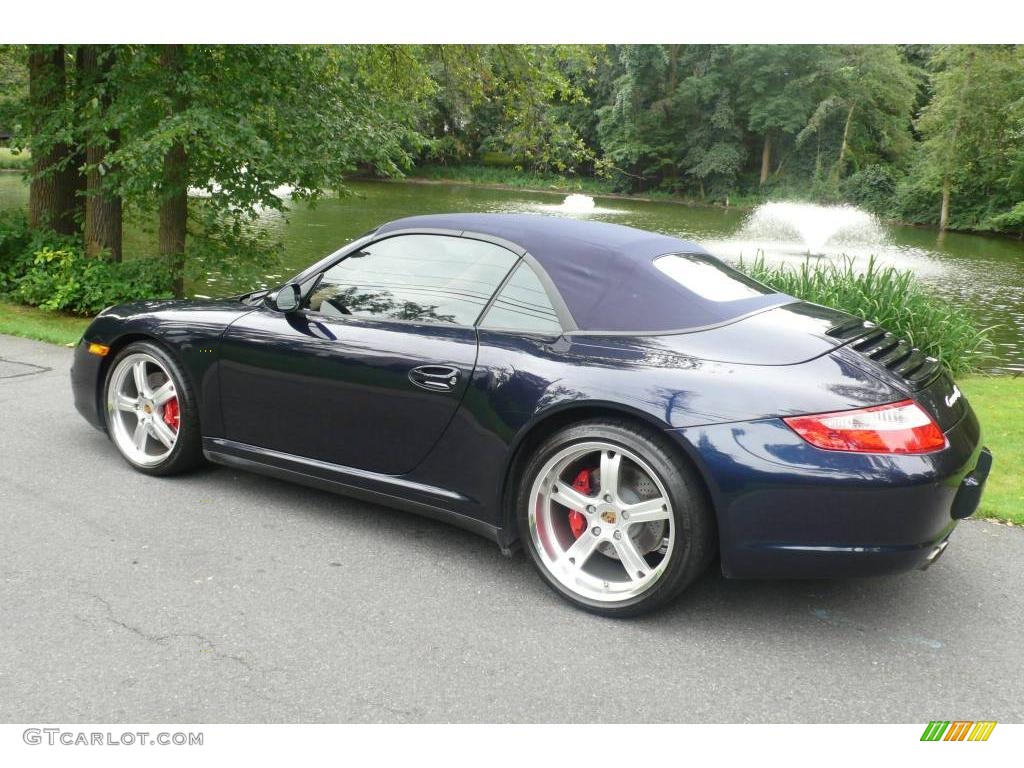 2007 911 Carrera 4S Cabriolet - Midnight Blue Metallic / Sand Beige photo #4