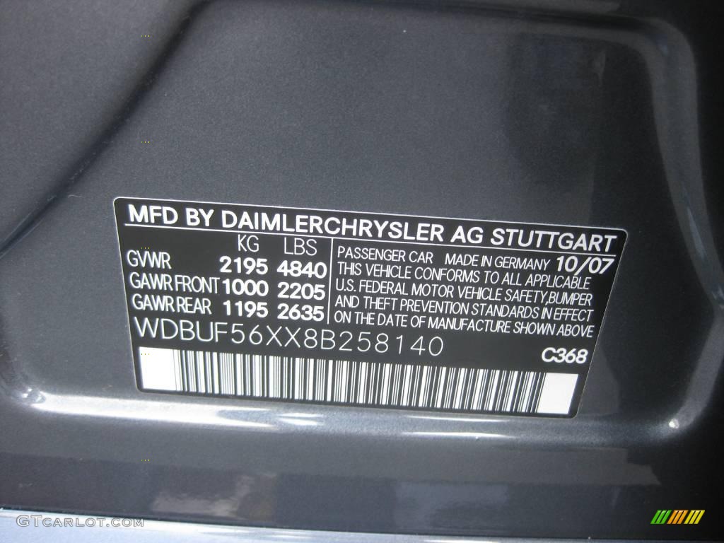 2008 E 350 Sedan - Flint Grey Metallic / Black photo #20