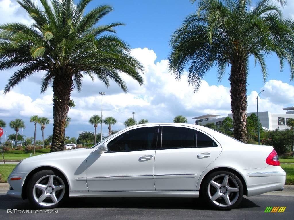 2008 E 350 Sedan - Arctic White / Sahara Beige/Black photo #1
