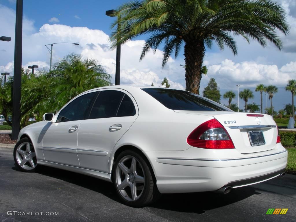 2008 E 350 Sedan - Arctic White / Sahara Beige/Black photo #8