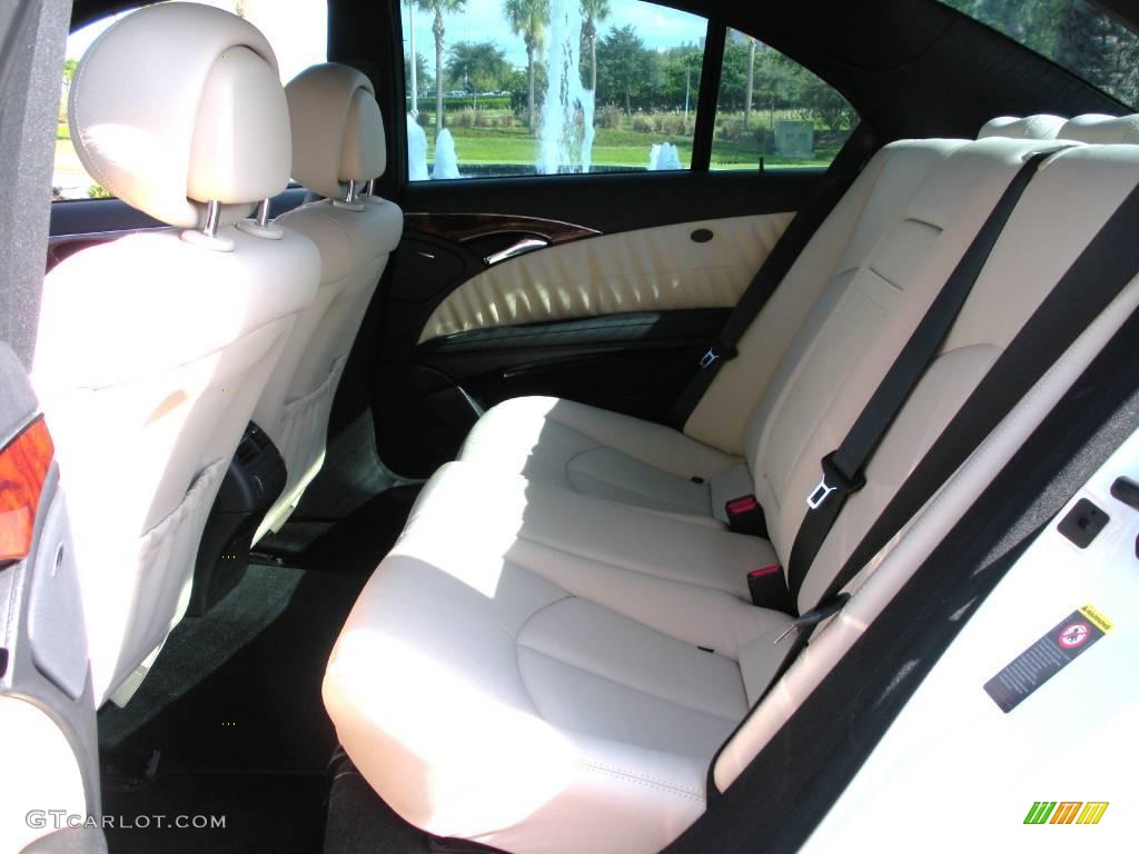 2008 E 350 Sedan - Arctic White / Sahara Beige/Black photo #13