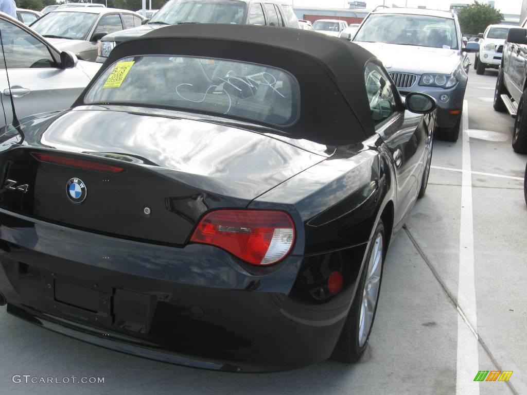 2006 Z4 3.0i Roadster - Jet Black / Beige photo #2