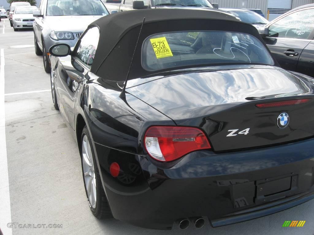 2006 Z4 3.0i Roadster - Jet Black / Beige photo #3
