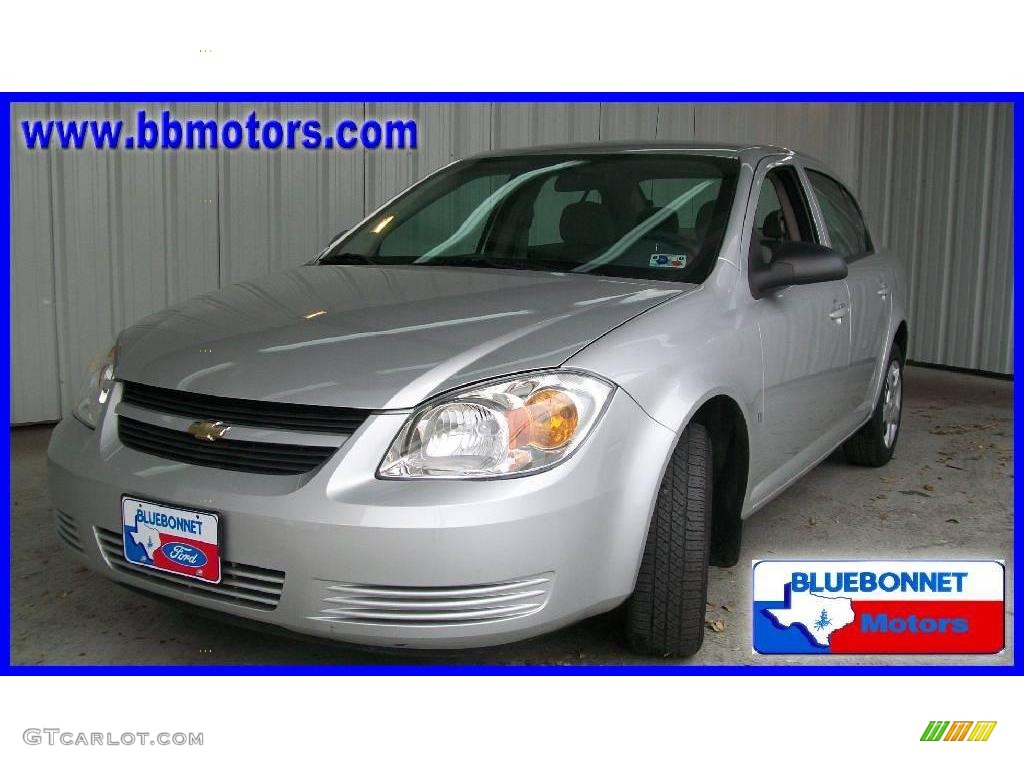 2007 Cobalt LS Sedan - Ultra Silver Metallic / Gray photo #1