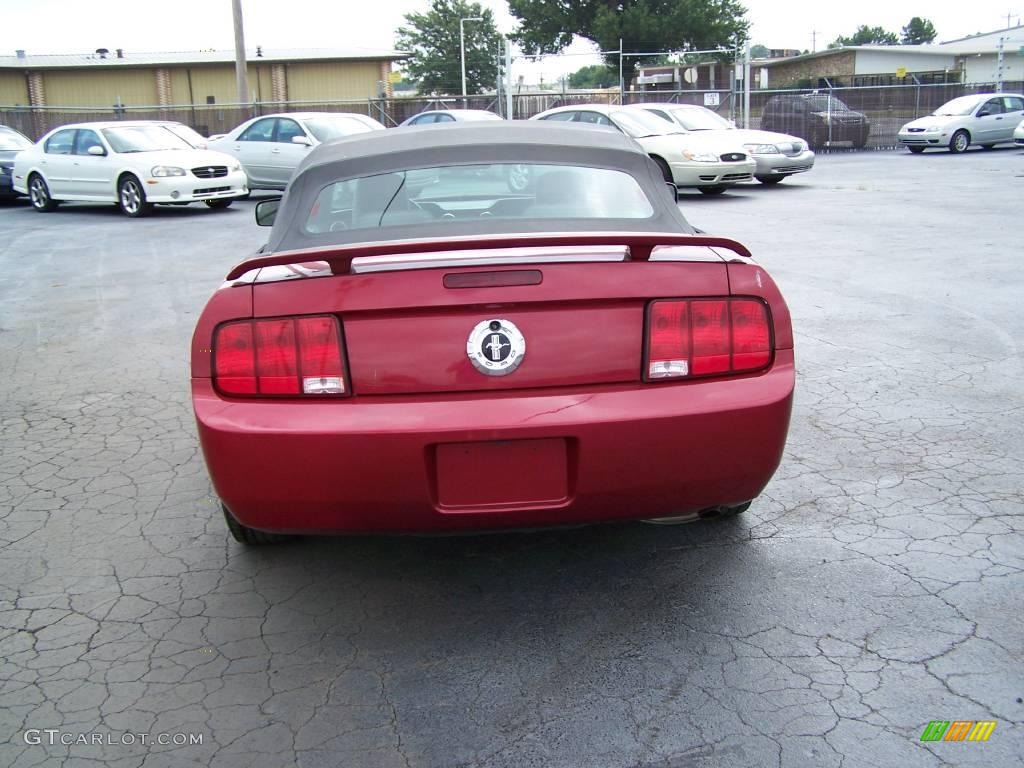 2006 Mustang V6 Premium Convertible - Redfire Metallic / Light Graphite photo #4