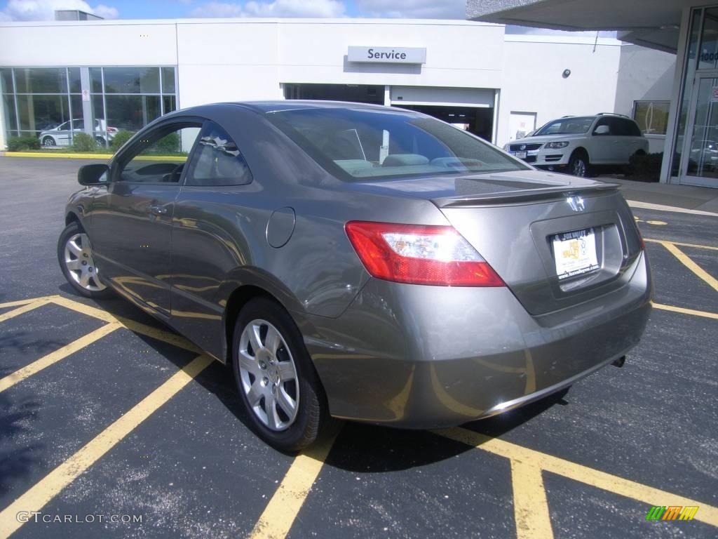 2006 Civic LX Coupe - Galaxy Gray Metallic / Gray photo #3