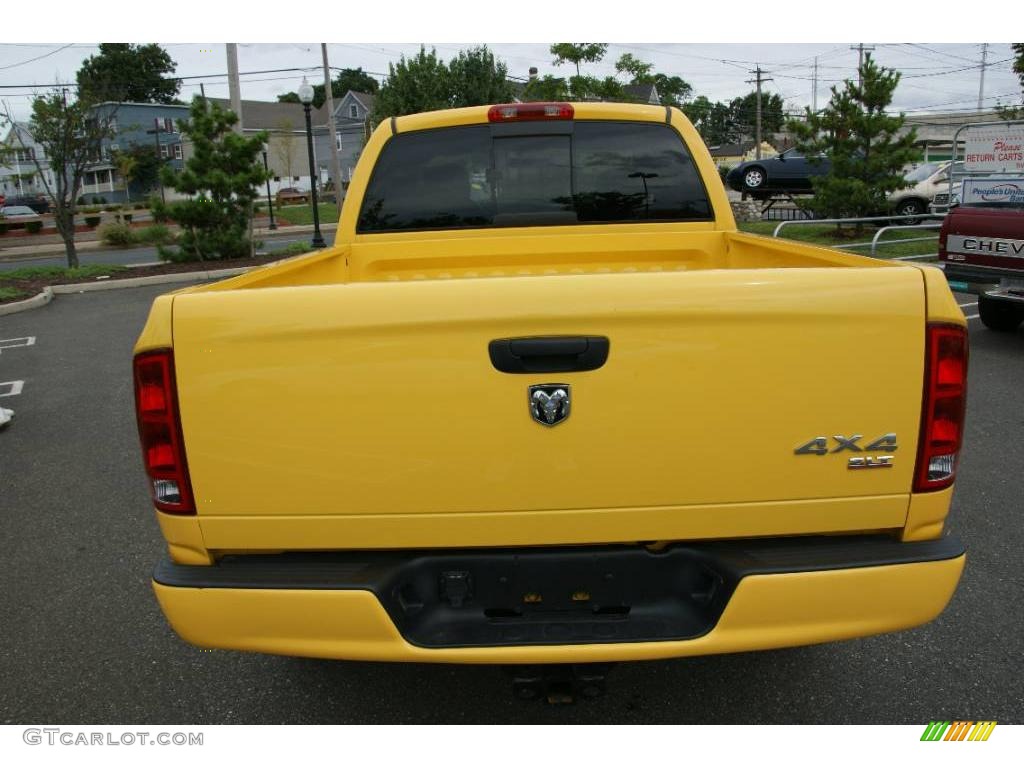 2005 Ram 1500 SLT Rumble Bee Quad Cab 4x4 - Solar Yellow / Dark Slate Gray photo #8
