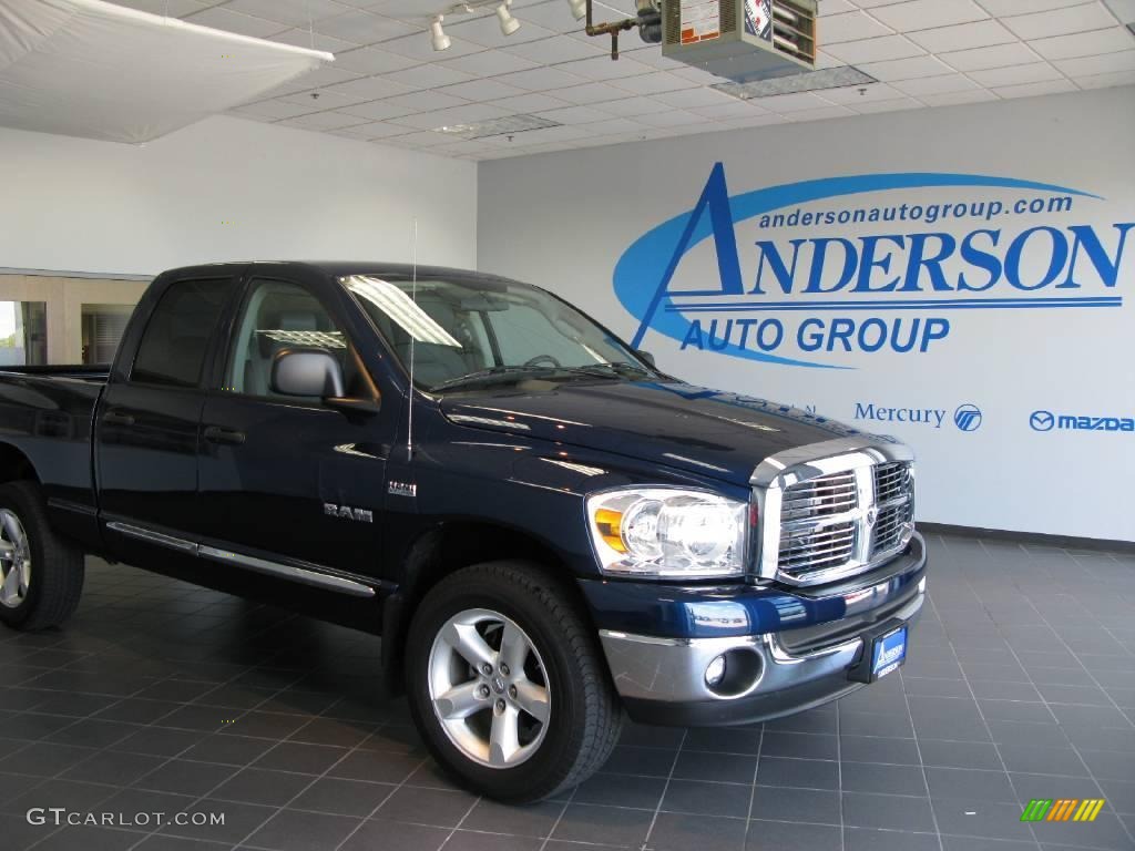 2008 Ram 1500 Big Horn Edition Quad Cab 4x4 - Patriot Blue Pearl / Medium Slate Gray photo #1