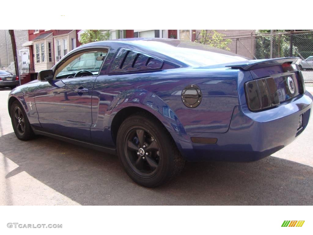 2008 Mustang V6 Premium Coupe - Vista Blue Metallic / Medium Parchment photo #3