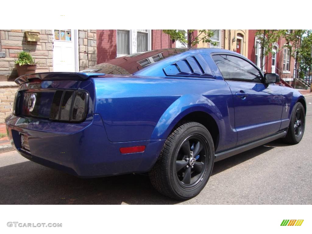 2008 Mustang V6 Premium Coupe - Vista Blue Metallic / Medium Parchment photo #4