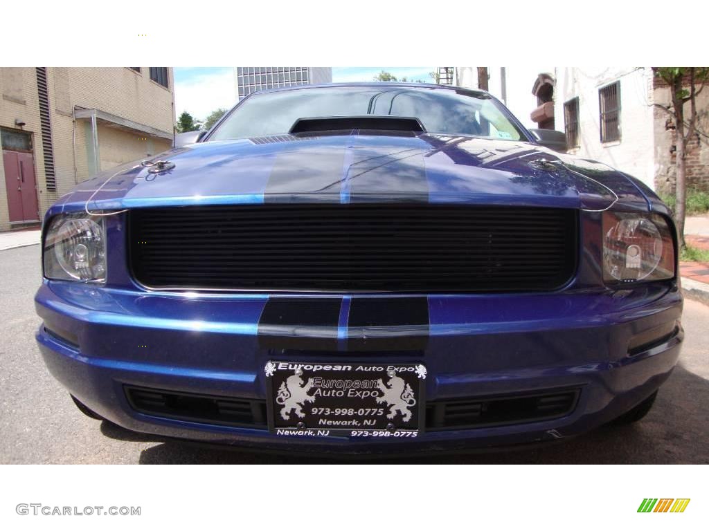 2008 Mustang V6 Premium Coupe - Vista Blue Metallic / Medium Parchment photo #7