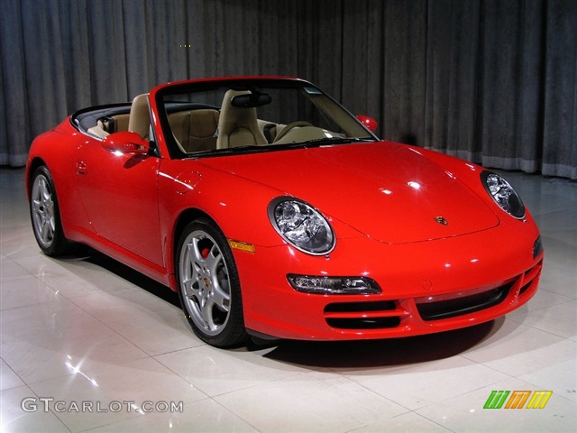 2007 911 Carrera Cabriolet - Guards Red / Sand Beige photo #3