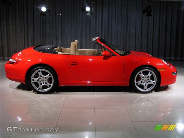 2007 911 Carrera Cabriolet - Guards Red / Sand Beige photo #18