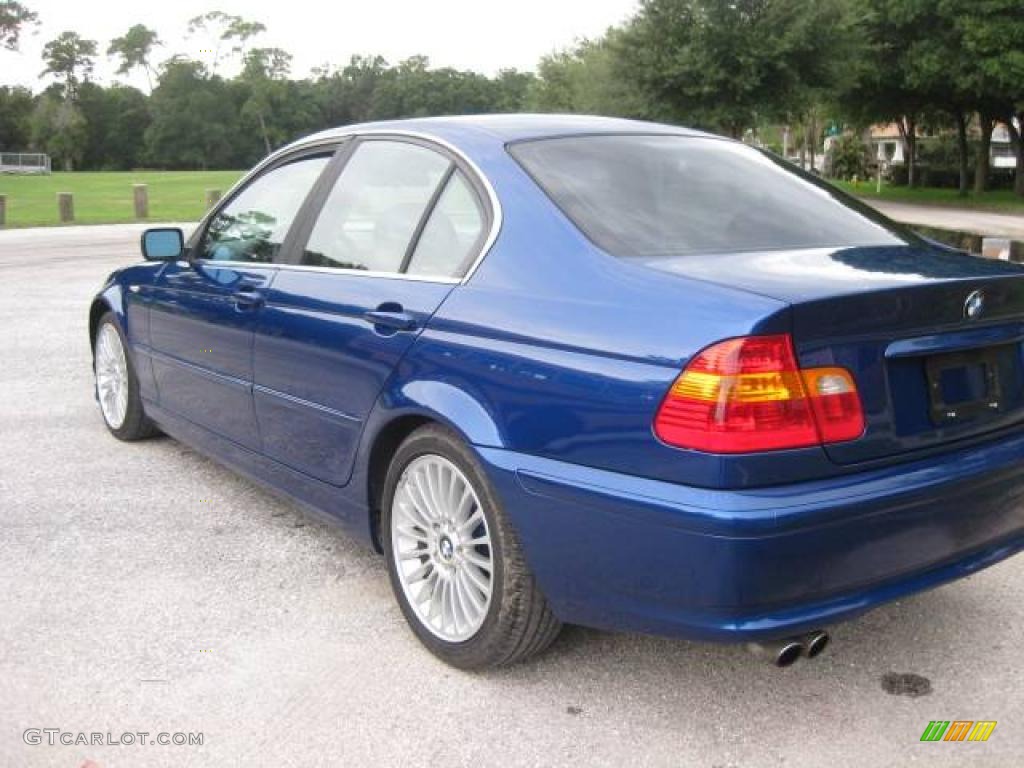 2002 3 Series 330i Sedan - Topaz Blue Metallic / Grey photo #9