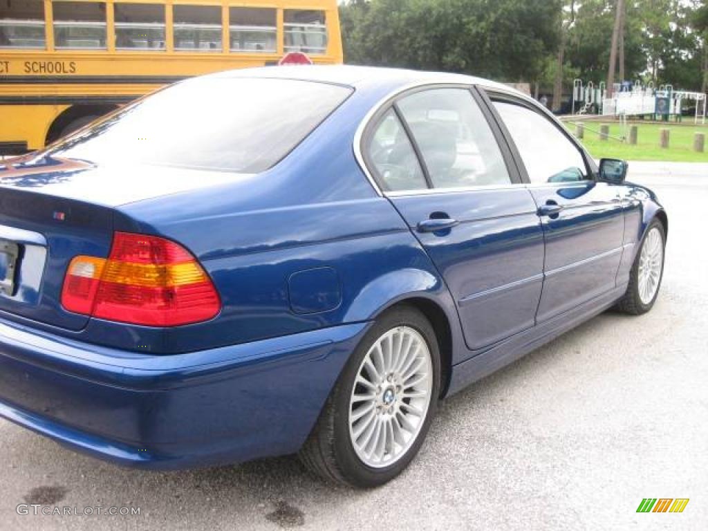 2002 3 Series 330i Sedan - Topaz Blue Metallic / Grey photo #10