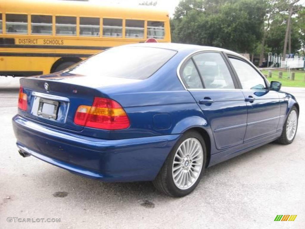 2002 3 Series 330i Sedan - Topaz Blue Metallic / Grey photo #12