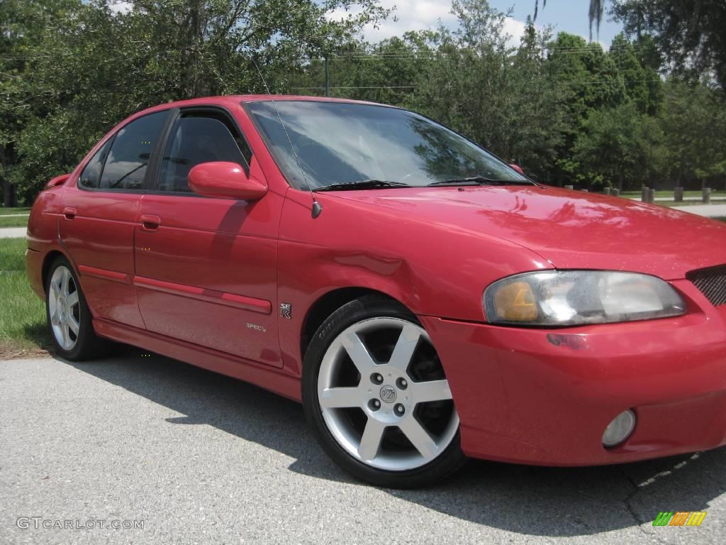 2003 Sentra SE-R - Aztec Red / Black photo #3