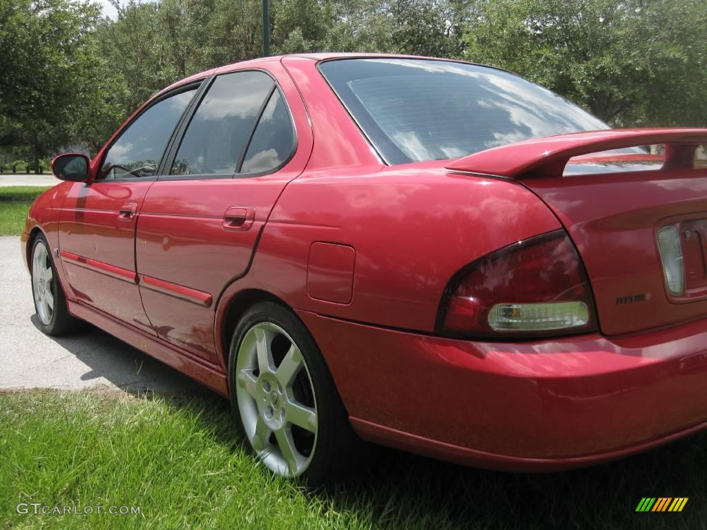 2003 Sentra SE-R - Aztec Red / Black photo #9