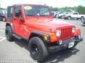 2002 Flame Red Jeep Wrangler Sport 4x4  photo #2