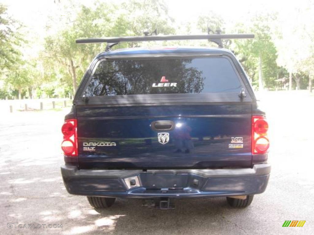 2007 Dakota SLT Quad Cab 4x4 - Patriot Blue Pearl / Medium Slate Gray photo #13