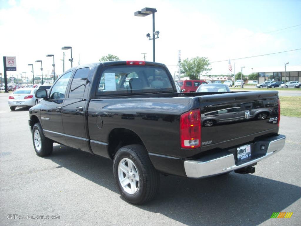 2006 Ram 1500 SLT Quad Cab 4x4 - Brilliant Black Crystal Pearl / Medium Slate Gray photo #3