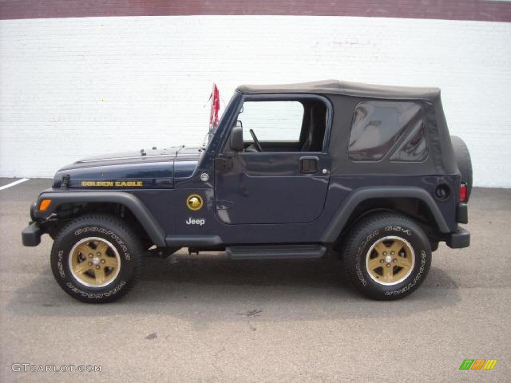 2006 Wrangler Sport 4x4 Golden Eagle - Midnight Blue Pearl / Dark Slate Gray photo #2