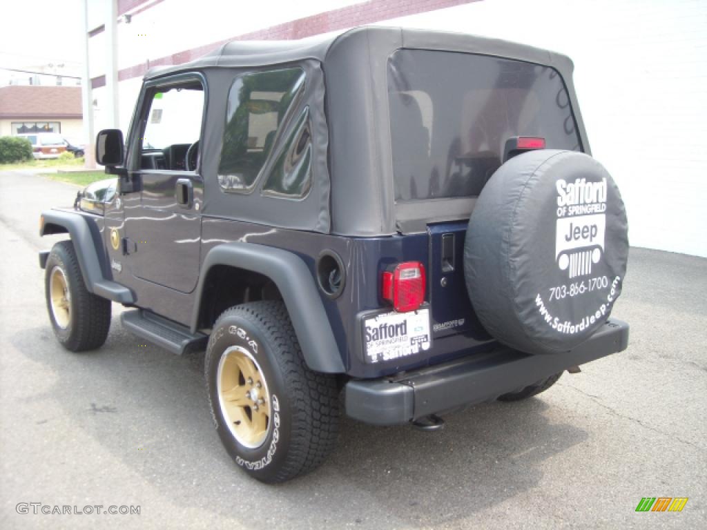 2006 Wrangler Sport 4x4 Golden Eagle - Midnight Blue Pearl / Dark Slate Gray photo #3