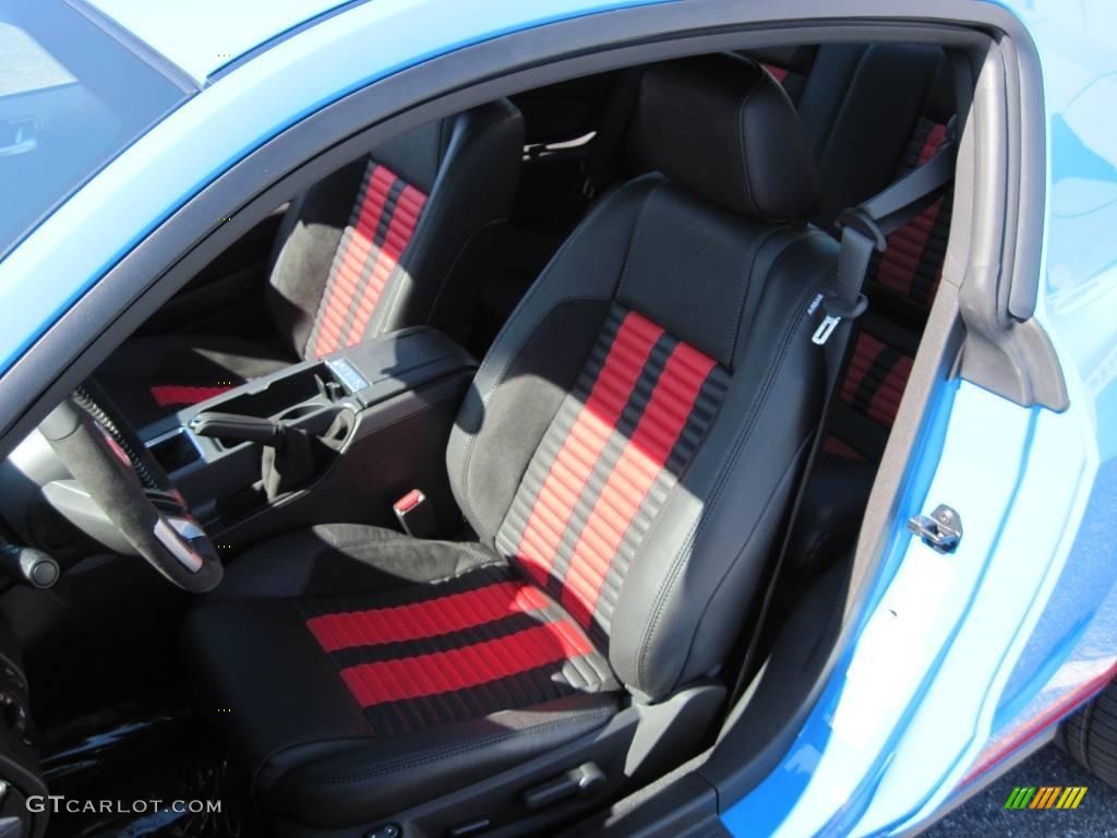 2010 Mustang Shelby GT500 Coupe - Grabber Blue / Charcoal Black/Red photo #12